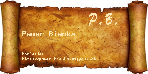 Pamer Bianka névjegykártya