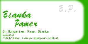bianka pamer business card